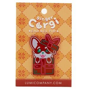 Gingerbread Corgi Enamel Pin